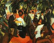 August Macke Garden Restaurant oil